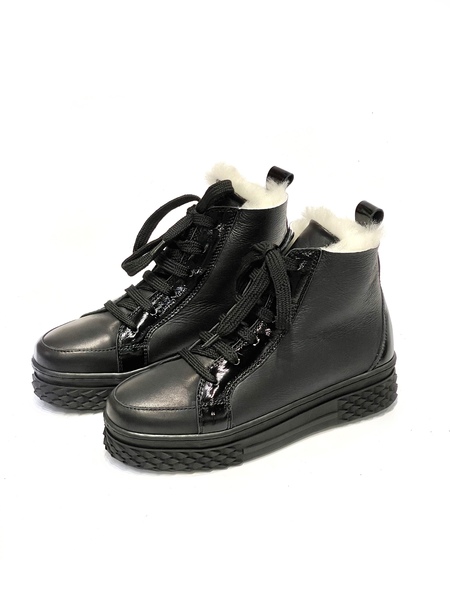 Ботинки кожаные зимние Tuffoni 1520180LF/черн